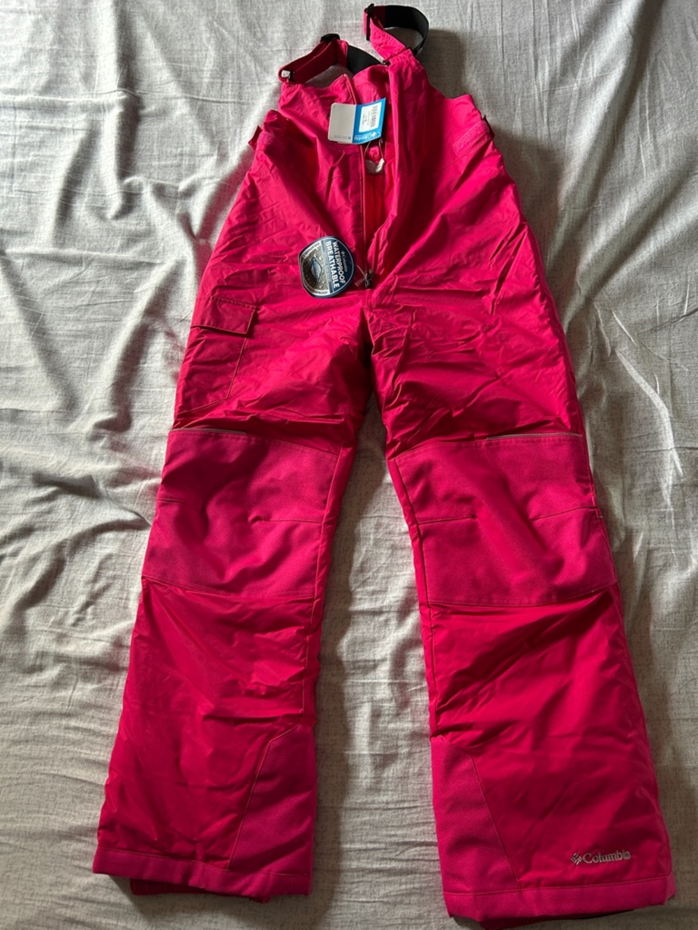 Columbia Kids Pink Waterproof Snow Bibs